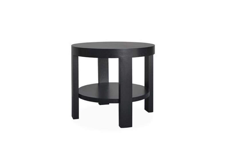Sidebord Copenhagen sort eik rund Ø:60