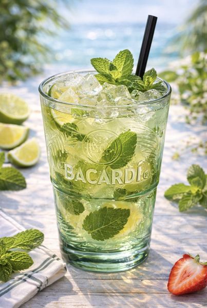 Bacardi akryl glass sett a 12stk