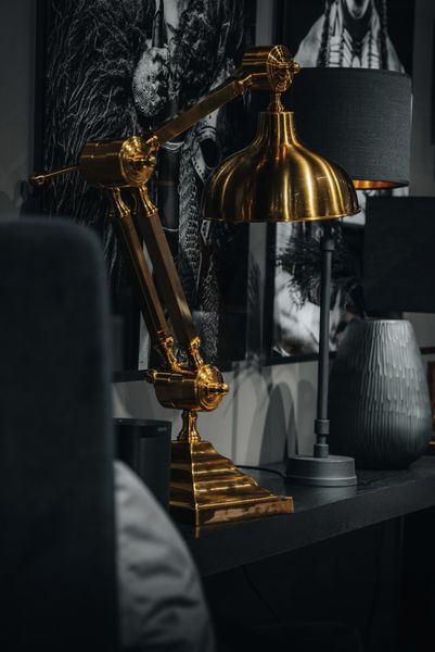 Bordlampe Memphis Gold D28 x H120cm