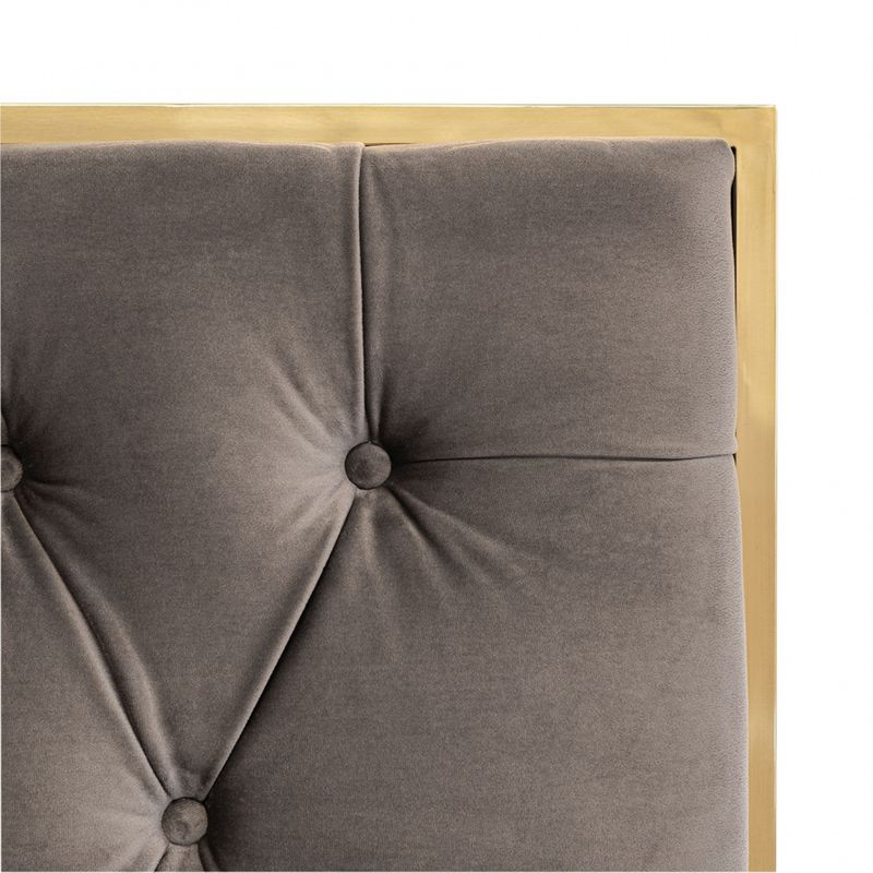 Headboard Lowell 180x180 Stone velvet / gold