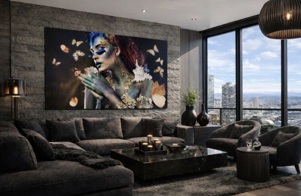  Butterfly lady 90cm x 150cm