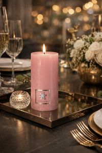 Hovedbilde Kubbelys rosa  Ø7 x H15