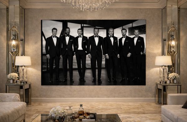 Hollywood's Finest black & white 120x180cm