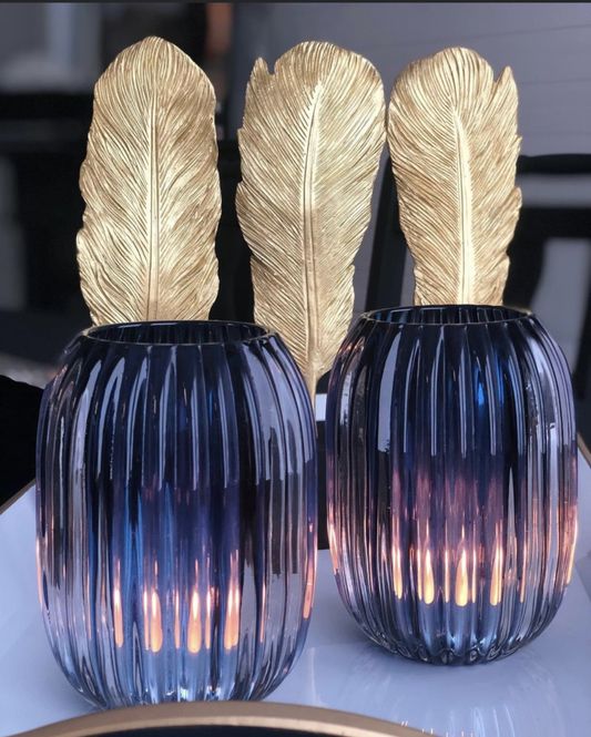 Hovedbilde Gabby blue t-lysholder glass